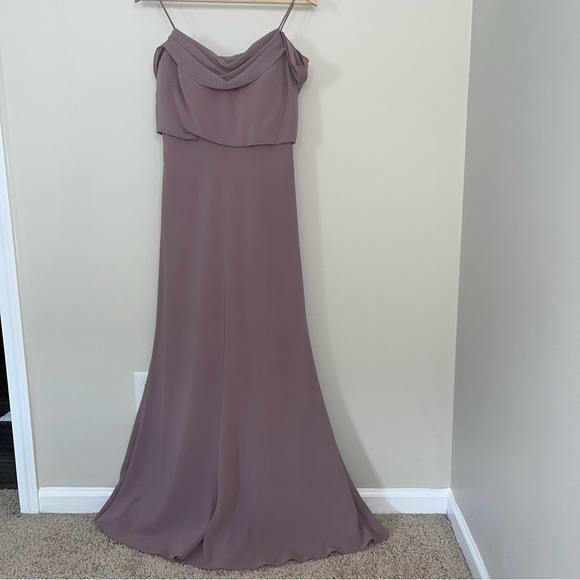 Jenny Yoo Collection Sabine Gown Size 2, Fig , Fully Lined Zipper Closure - Picture 3 of 8